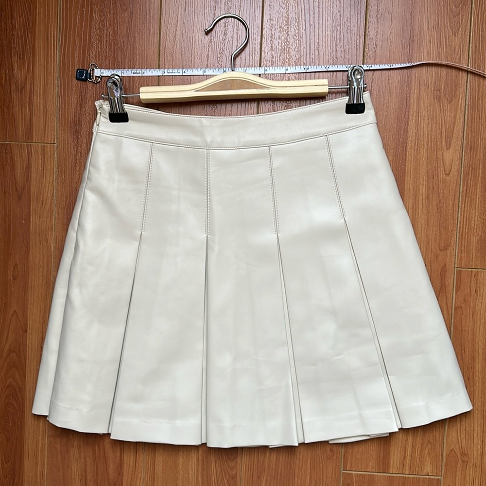 [New] Oak + Fort faux leather skirt